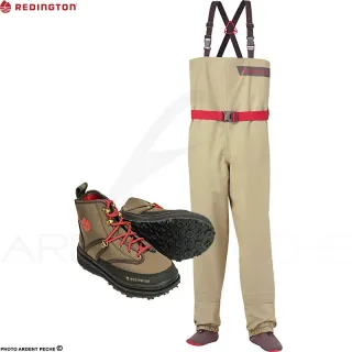 Pack waders REDINGTON enfant Crosswater youth Grain + chaussures caoutchouc